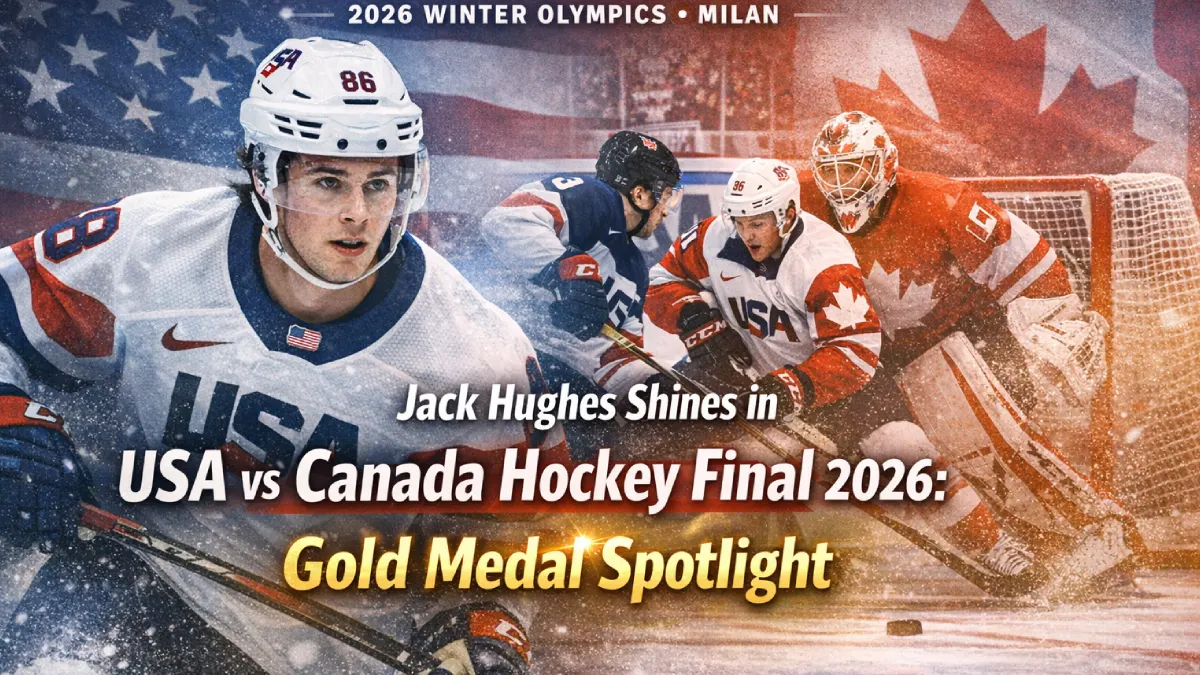Jack Hughes Shines in USA vs Canada Hockey Final 2026_ Gold Medal Spotlight